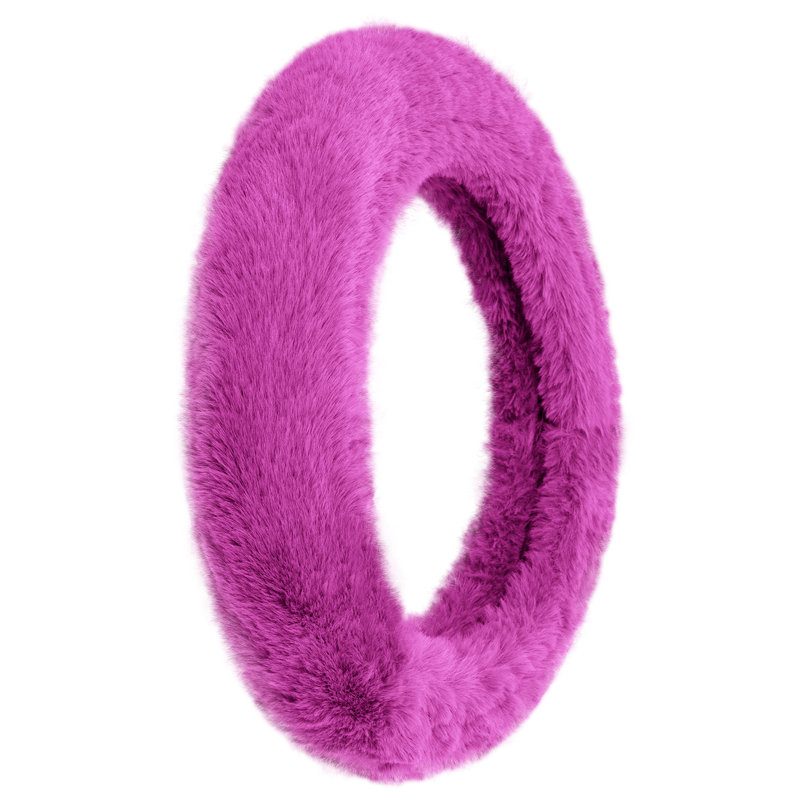 Housse de volant en fausse fourrure Doe16, Mauve
