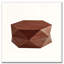 Table basse 36,61 po style rétro Polygon, table basse cylindrique en placage de bois massif-539423458