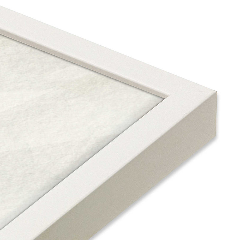 Ensemble de 2 impressions vert discret, 16 po x 12 po, Cadre opaque blanc, H 11,5 po x l 17,5 po x P 1,25 po