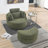 Fabric Upholstered Club Chair with Wood Legs-183521873