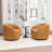 Katherline Hall Faux Leather Swivel Barrel Chair-1718439953