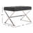 Chromium Faux Leather Ottoman