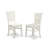 5 Piece Dining Room Furniture Set Includes a Round Kitchen Table and 4 Dining Chairs, 42x42 Inch, Linen White-607392013-633372876