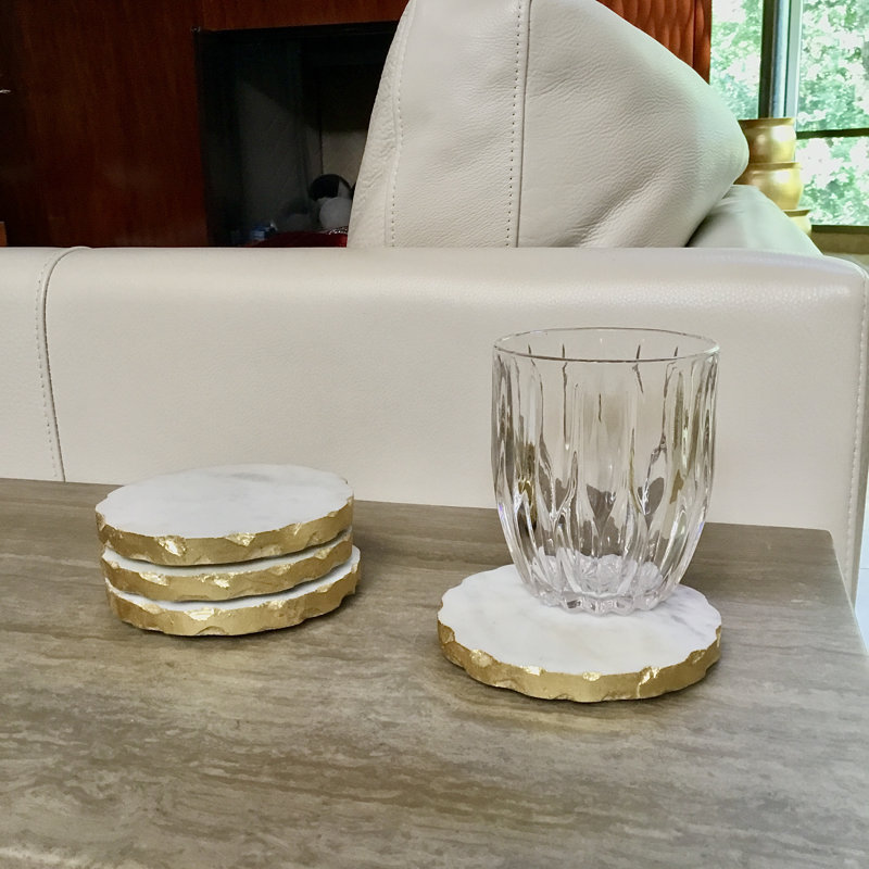 India Handicrafts, Inc. Marble Coaster - Thumbnail 2