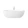 71.26'' x 33.86'' Freestanding Soaking Acrylic Bathtub with Faucet