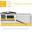 2-Storey Rabbit Cage, With Waterproof Feature, Detachable Run, For 1-2 , Grey Large Structure,
