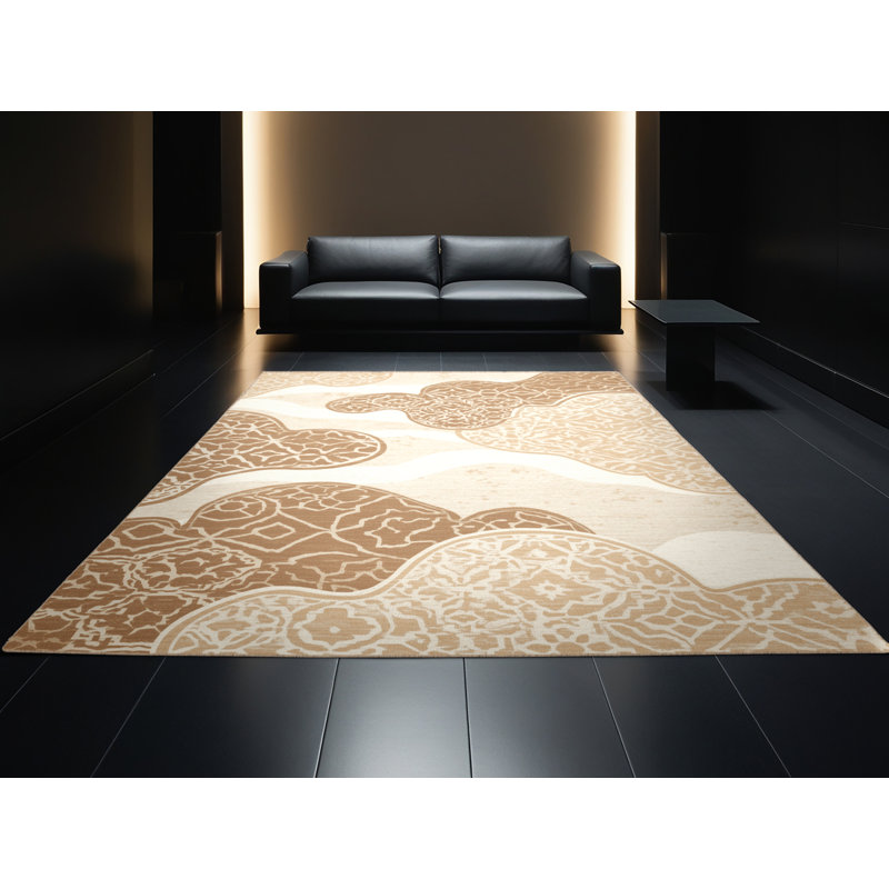 Machine Washable Pavla Global Inspired Moroccan Rug in Beige – Beige Binding, 8x10