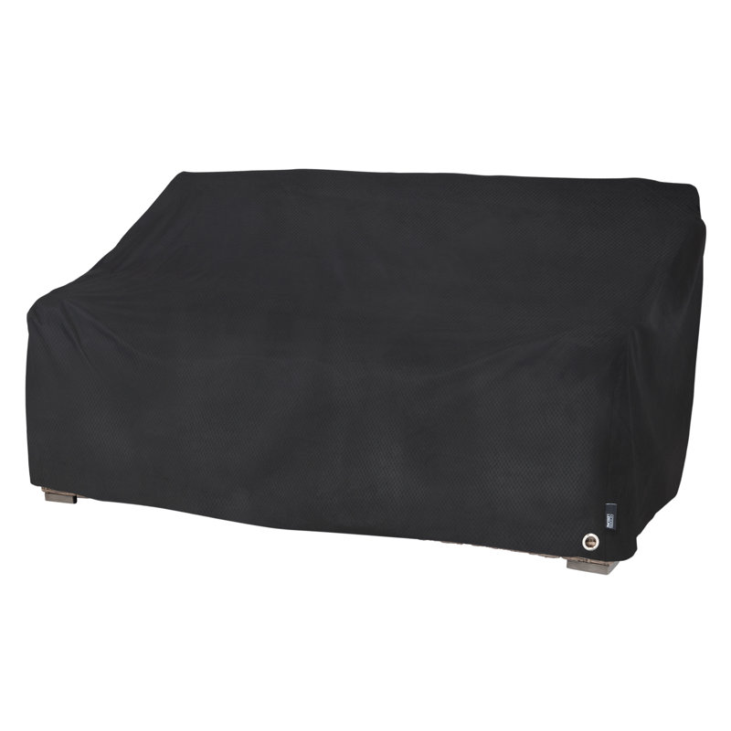 Modern Leisure Black Diamond Patio Loveseat Cover, Waterproof, 66"L x 40"W x 39"H, Black