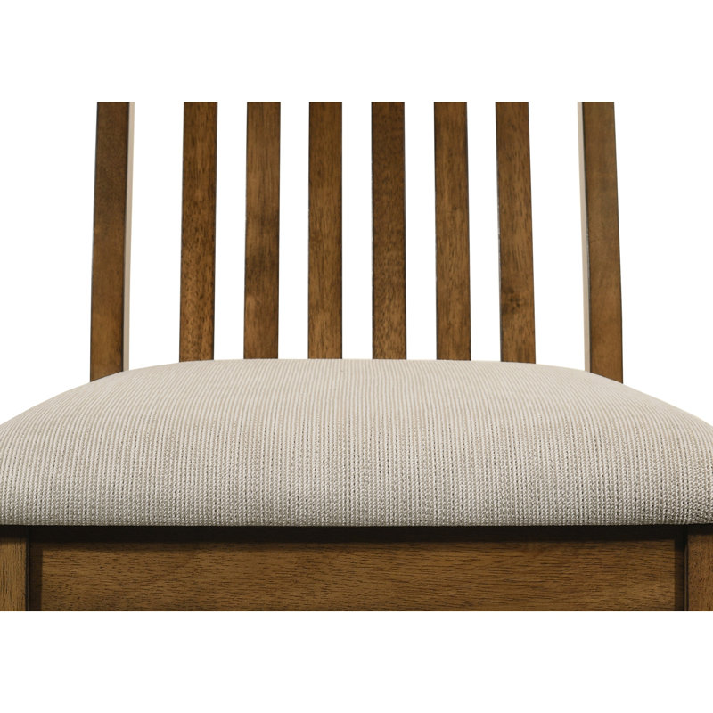 Ensemble de salle à manger en bois brun 6 pièces Mid-Century, H 30 po x l 79 po x P 40 po, Brun