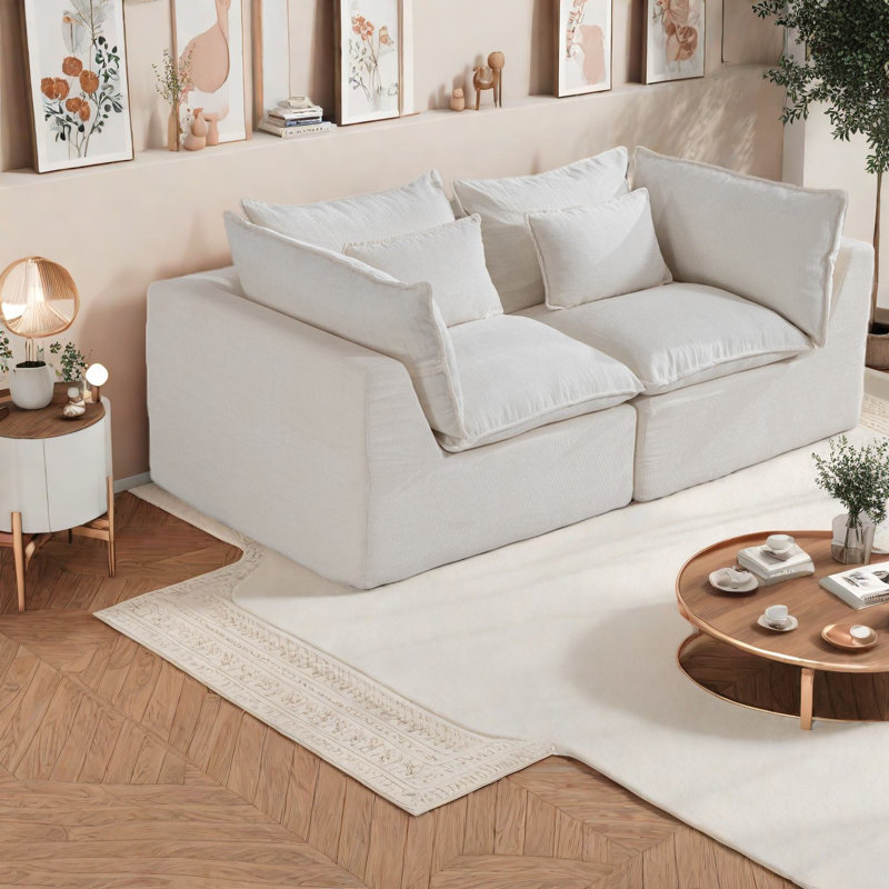Canapés modulaires en velours pour la maison, meubles de salon spacieux