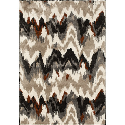 17 Stories Dowden Gia Beige/Multi Abstract Indoor Polypropylene Area Rug