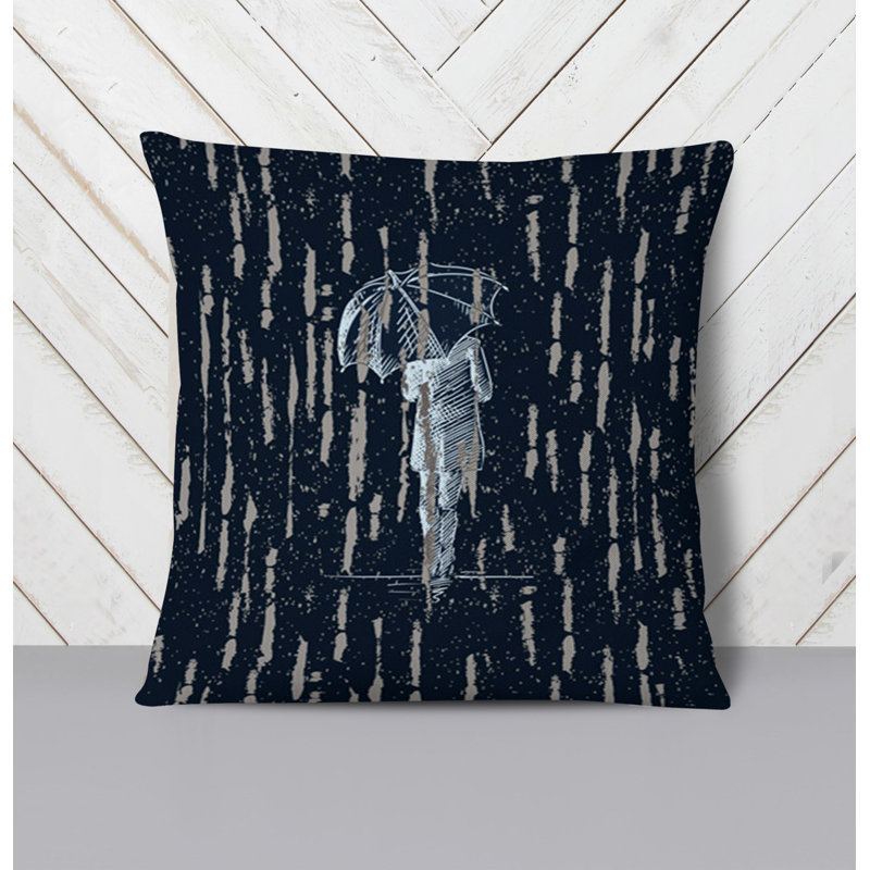 Throw Pillow With Insert, 16"H x 16"W, Blue 13