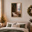 " Holiday Feast Table With Tree And Snow View Christmas "-427844356