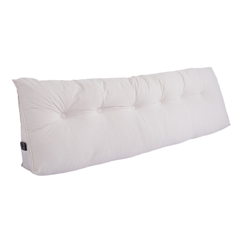 Upholstered Cotton Kingsize (5') Headboard, 180cm W  x 50cm D, White
