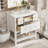 Wood Frame Bathroom Vanity With Ceramic Sink And 5 Drawers-1584283993