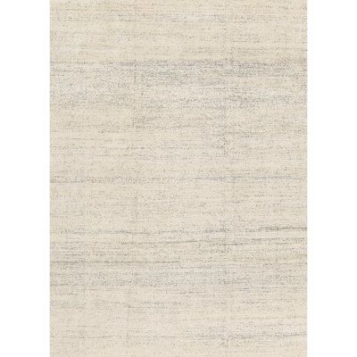 Hand-Knotted High-Quality Ivory Area Rug