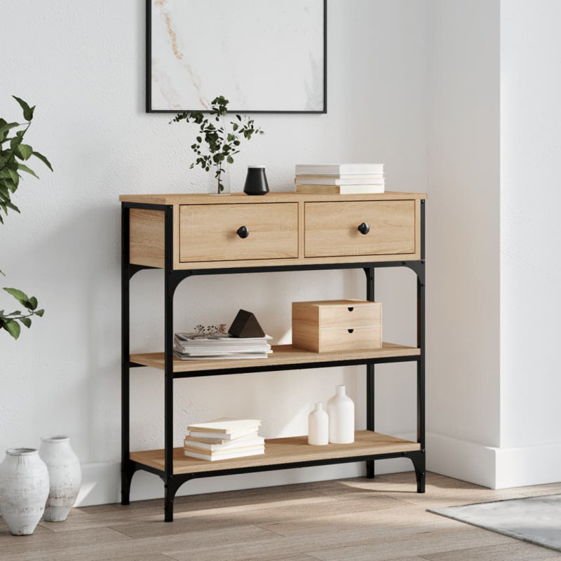 Console Table, Sonoma Oak, 75cm H x 72.5cm W x 25cm D