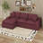 Cloud Modular Sectional Sofa, Double-Layer Chenille Upholstered Couch With Deep Seat & Side Pockets-1157429205