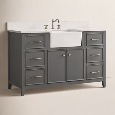 Aisa 54" Pine Single Bathroom Vanity