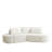 Versatile Modular Chenille Sofas, Space-saving Beige Set For Home