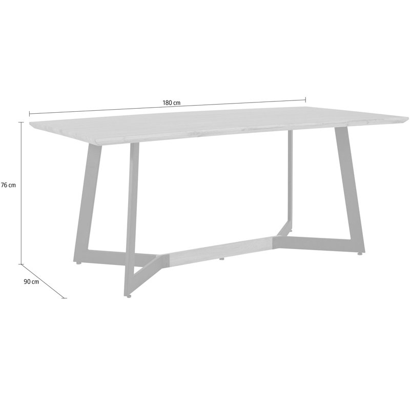 Lought Metal Base Dining Table
