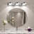 20" 3-Light Chrome Dimmable Integrated LED Bathroom Vanity Light, 360° Rotating Sconce-1241372915