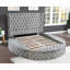 Lit de rangement capitonné en bois (lit seulement)-1858232389