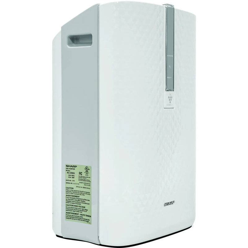 White Mobile Air Purifier with Humidifying Function and True HEPA Filter