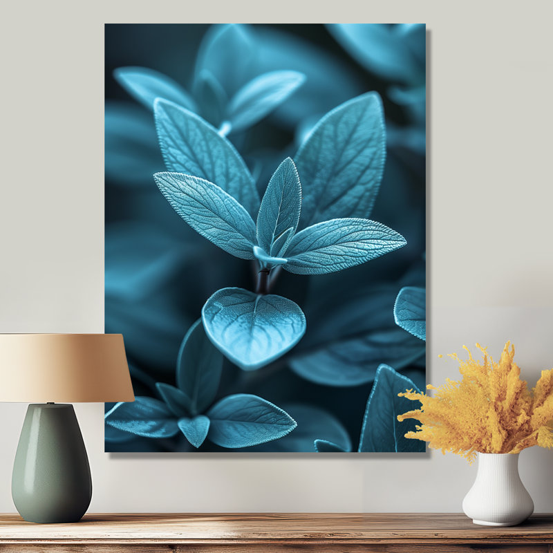 «Blue Natures Nuance Eucalyptus - Eucalyptus», reproduction d'art murale, Métal métal, H 44 po x l 34 po x P 1,5 po