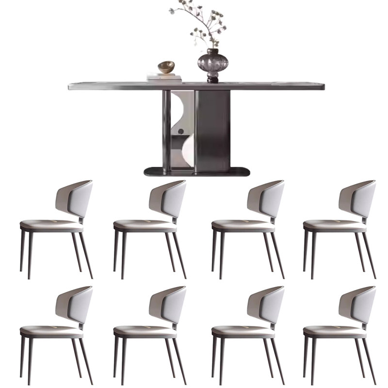 Table et chaise de luxe Deluxe Sense Simple Light, Blanc