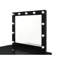 Miroir lumineux à DEL avec coiffeuse de maquillage noire 2 pièces avec 5 tiroirs, plateau en verre trempé de 8 mm, cristal, pour miroir de modernisation de chambre à coucher, contemporain