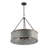 5-Light Hand-brushed Metal Drum Chandelier-1942317991