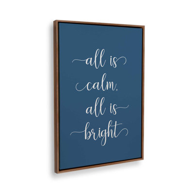 «All is Calm», reproduction d'art sur toile