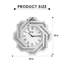 Horloge murale 20 "à miroir en argent, horloge murale à 8 pointes diamant écrasé avec chiffres romains, horloge décorative en verre biseauté