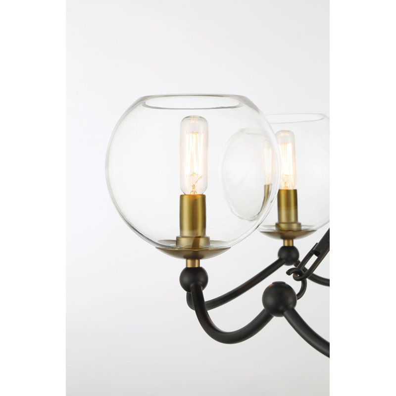 Lustre classique à 6 lumières avec abat-jour Merton