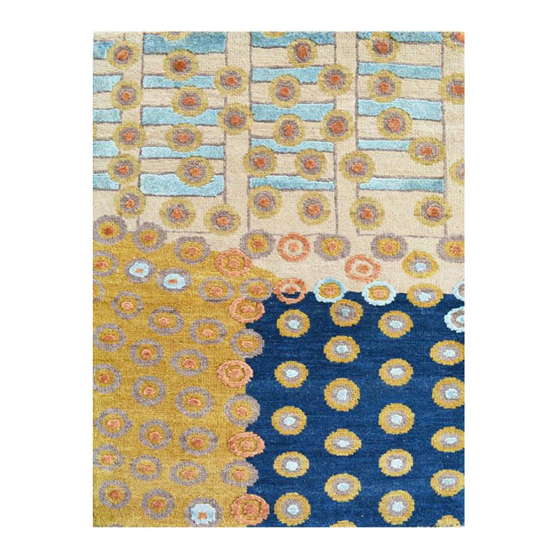 Tapis décoratif multicolore à motif mélangé multicolore de la collection Barcelona, Rectangle 3 pi 3 po x 4 pi 11 po