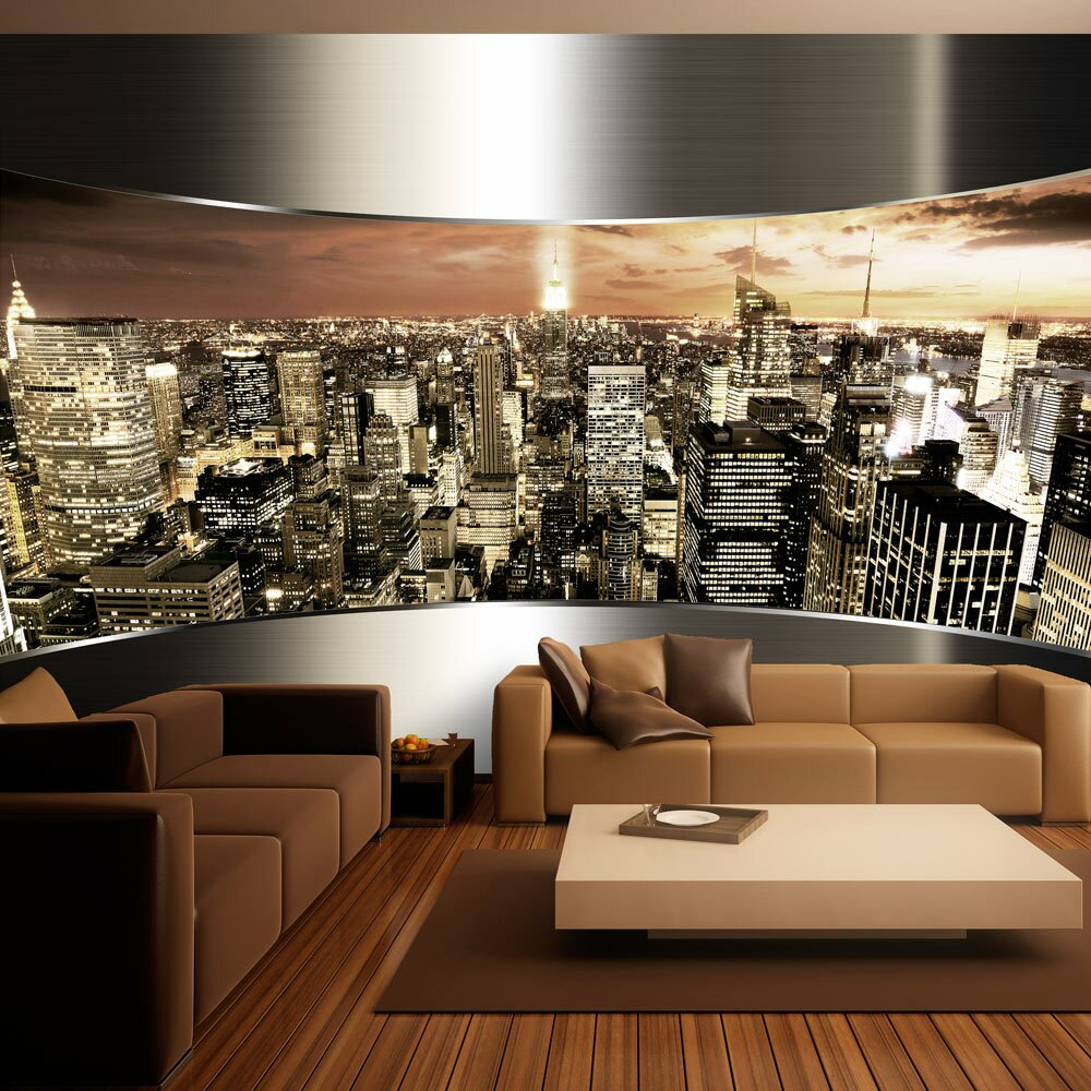 Glatte Fototapete New York City Panorama 2,1 m x 300 cm