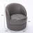 29'' Genuine Leather Swivel Barrel Chair-120347411