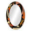 Multicolore de formes géométriques d'oranges I - grand miroir, miroir mural décoratif moderne, art imprimé en métal-1591086775-1591086771