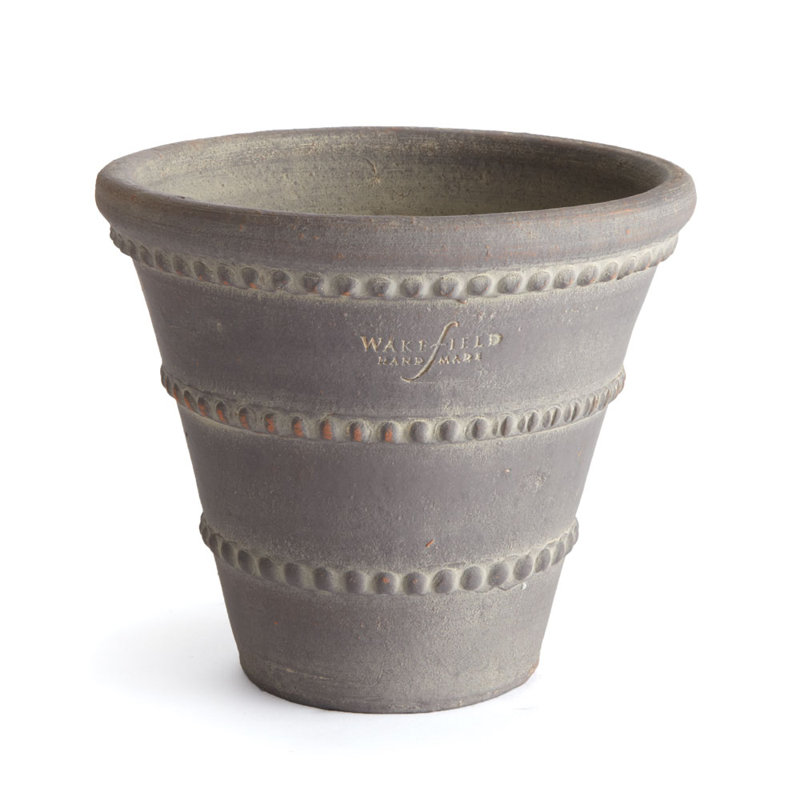 Pot à fleurs en argile Griffith, Gris, H 6,75 po x l 7,75 po x P 7,75 po