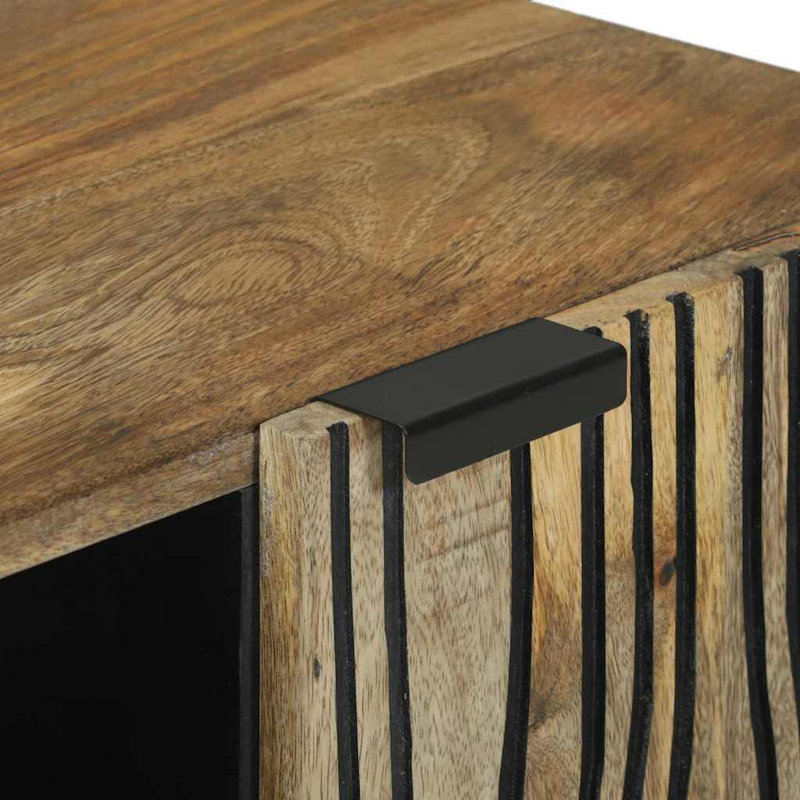 TV Cabinet 160 X 30 X 30.5 Cm Solid Mango Wood, Natural