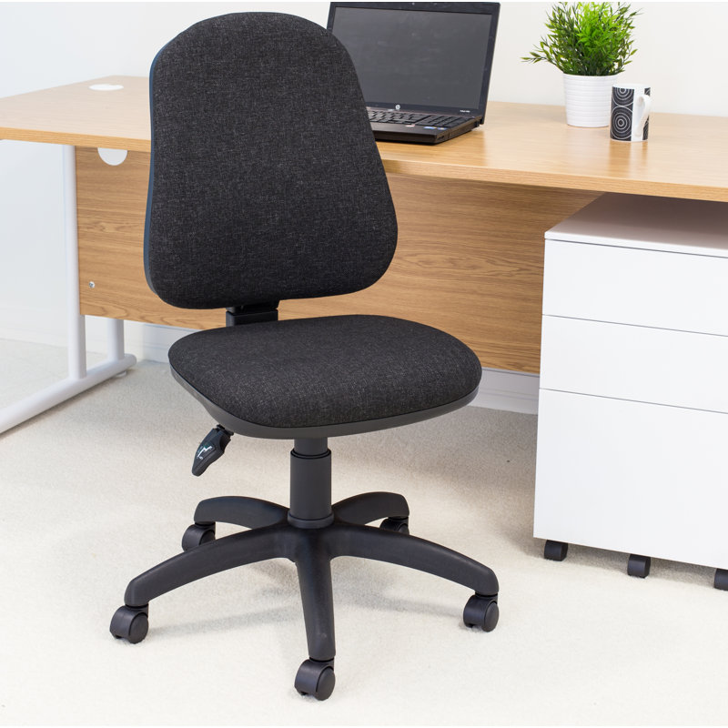 Rhoades Polyester Blend Office Chair, Charcoal