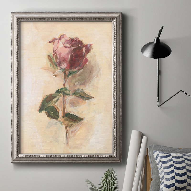 Painterly Rose Study I - reproduction d'art sur toile, H 20 po x l 16 po x P 2,5 po