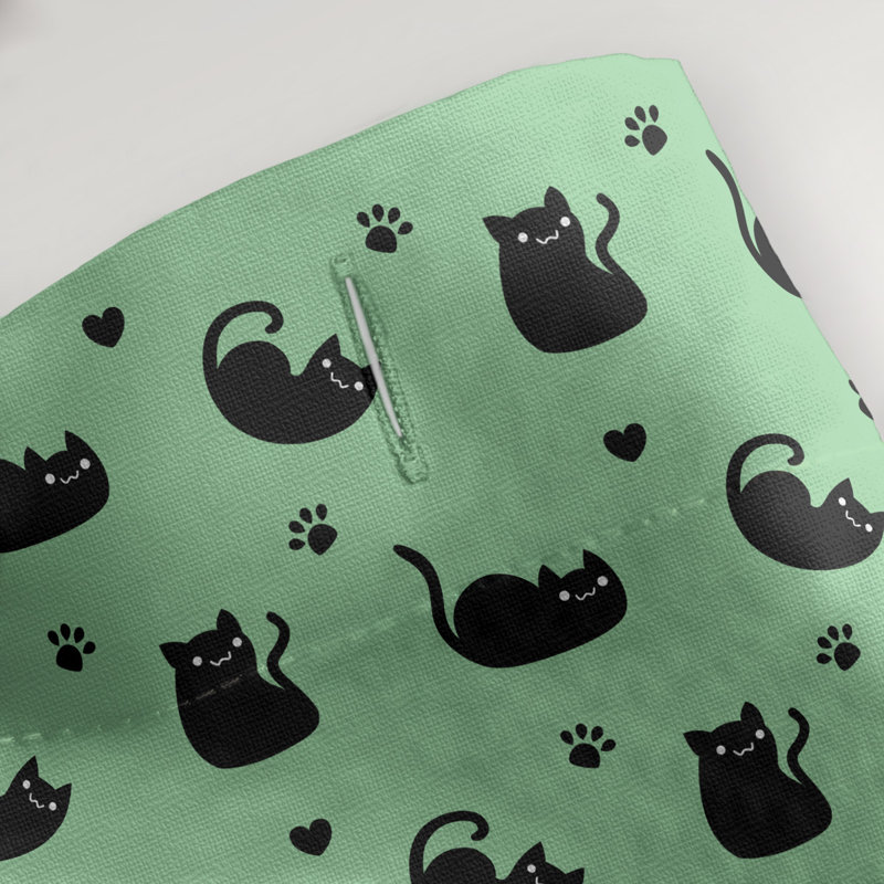 Rideau simple pour chat, Vert