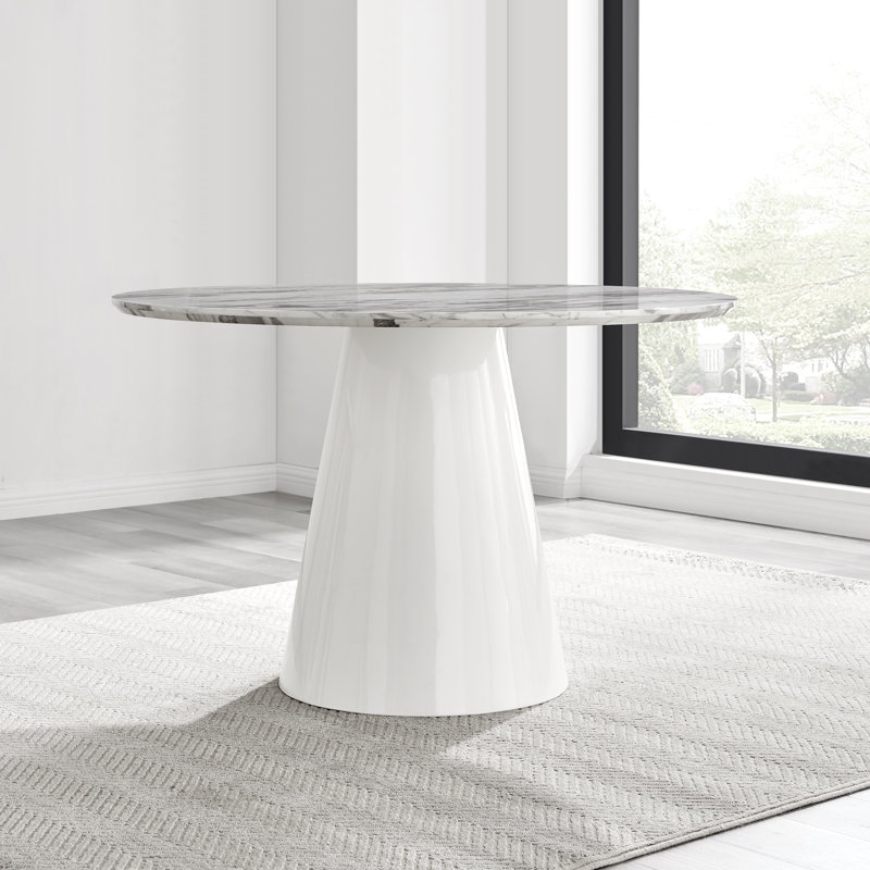 Ensemble de table de salle à manger Edward, Gris / Argent
