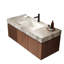 Comptoir de salle de bain 48 po avec lavabo sous comptoir, comptoir rectangulaire moderne avec trou de robinet pré-percé, gris clair-123298962