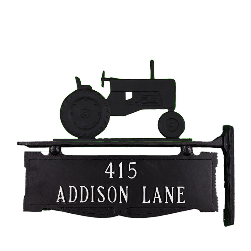 2-Line Address Post, Yes, Satin Black