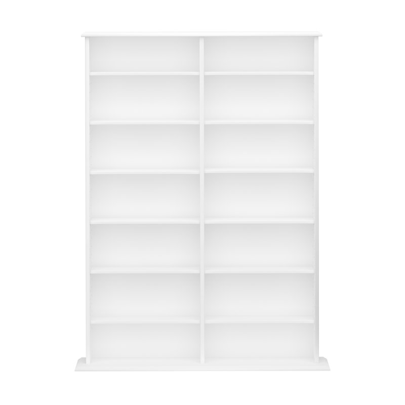 Vitrine multimédia 2 colonnes 38,75 po Cataleya, Blanc