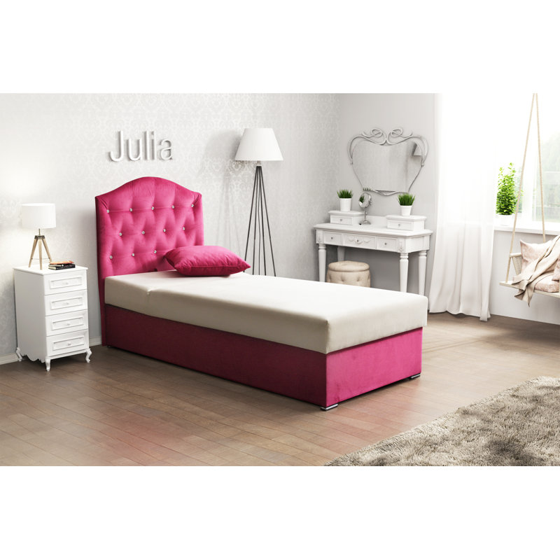 Lit plateforme simple Carmel par Harriet Bee, Rose