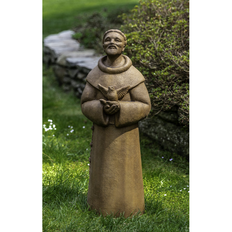 Statue st. francis Firman, Pierre grise